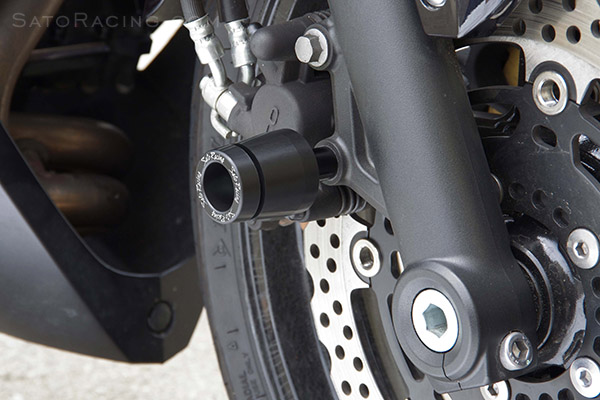 Sato Racing Fork Bottom Sliders on a '12 Kawasaki Ninja 650